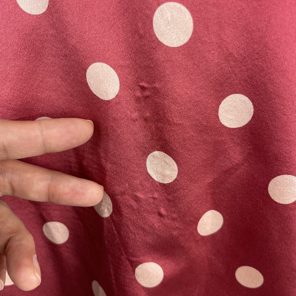 Vintage Betsey Johnson Silk Dress Womens Small Pink Polka Dot Retro Whimsy USA - Picture 13 of 16